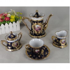 Astoria Grand Liberty Street Romance Design 17 Piece Porcelain China Tea Set IPGF1119